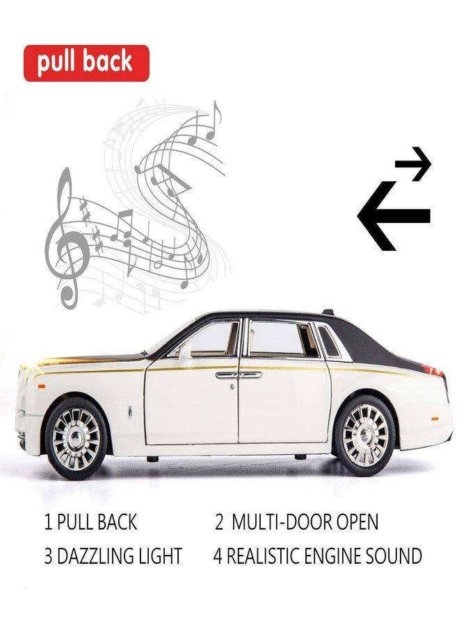 Sky Tech® Rolls Royce Phantom Model Car 1:32 Scale Exclusive Alloy Metal Pull Back Die-cast Car Toy with Openable Doors & Light Music Boys Toys for Kids (Phantom 1:32)【Colors as Per Stock】 - Image 5