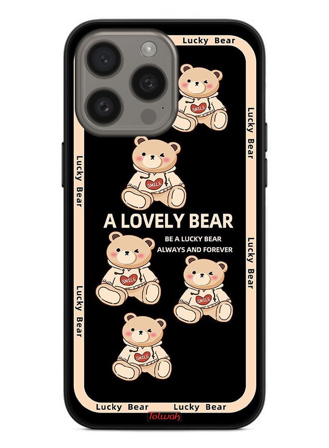 Tolwak Apple iPhone 15 Pro Max Protective Case Cover A Lovely Bear - Image 2
