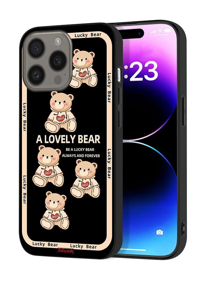 Tolwak Apple iPhone 15 Pro Max Protective Case Cover A Lovely Bear - Image 1