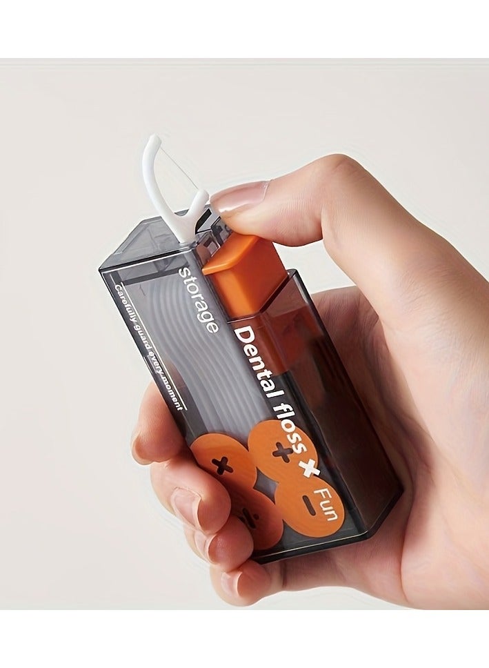 MET Dental Floss Picks Dispenser Storage Boxs, Automatic Floss Pick Dispenser Flossers Storage Box, Portable Dental Floss Holder Case travel must have - Image 1