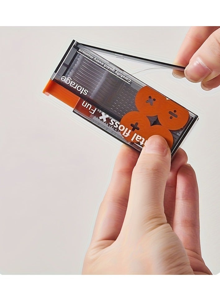 MET Dental Floss Picks Dispenser Storage Boxs, Automatic Floss Pick Dispenser Flossers Storage Box, Portable Dental Floss Holder Case travel must have - Image 2