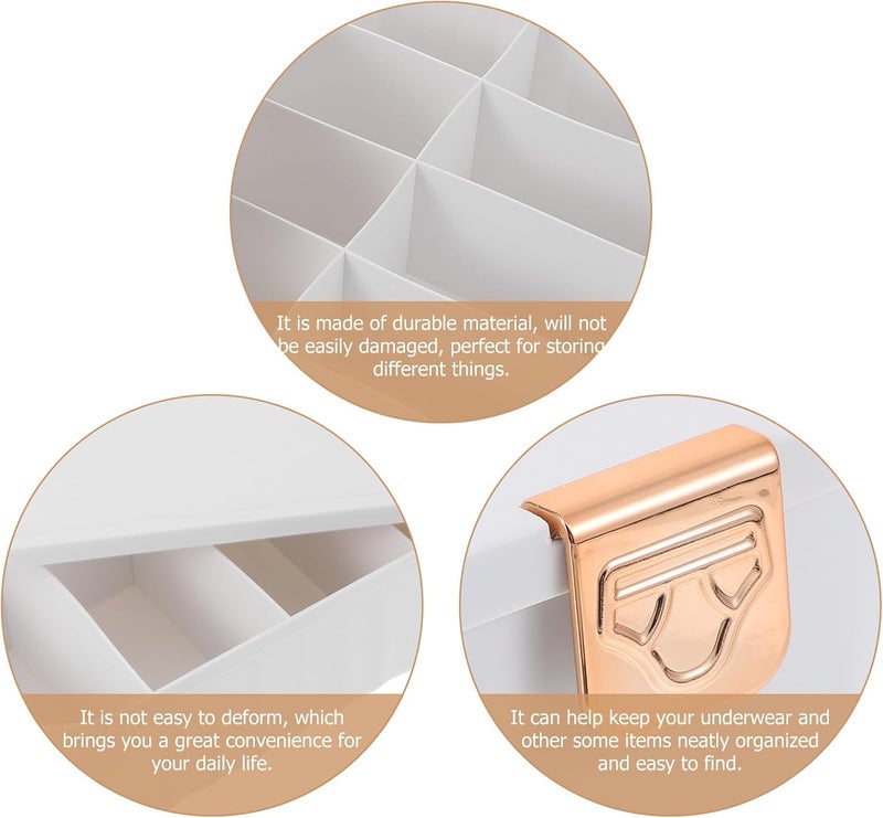 Multi-price design picks Underwear and Socks Storage Box with Lid, 10-compartment Plastic Closet Organizer, White Drawer Organizer for Wardrobe Clothing and Small Garments Systematic nationwide ship Newest model Money saving choice Certified stocked merchandise Precision processed material Ready order processing Good ventilation General purpose premium build Repeated use resistant selected material In-house warehouse packing Easy store & operate Medium weight Exclusive bargain Multi-market varied design options Safe material Multiple sizes Dense area priority deliver Modern color selections Cost effective fine quality Renewed new edition Classified organized storage Easy for adults & kids High popularity pick Latest available item - Image 3