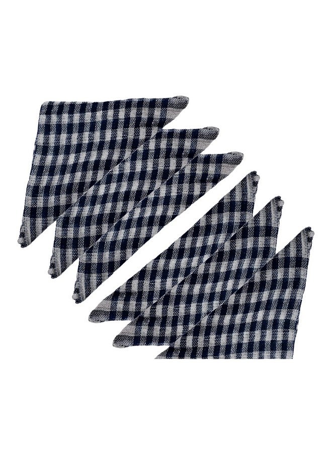 Kuber Industries Duster | Wet Dry Cleaning Napkin | Cotton Kitchen Duster | 300 Gsm Kitchen Cleaning Clothes | Pocha For Kitchen | Car | Desk | Fan | Set Of 6 | 101 | Blue - Image 5