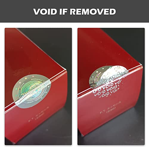 ILMBVM 180pcs Hologram Genuine Guaranteed and Original Stickers Tamper Proof Security Seal Warranty Void Labels(1 inch) (Silver) - Image 2