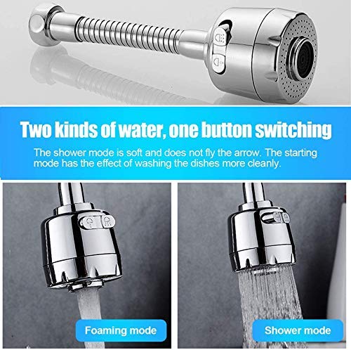 Kalitus Kitchen Faucet Single Lever Shower with 360 Degree Rotation Cold Stainless Steel 175 x 5 x 22 cm Silver - Image 4