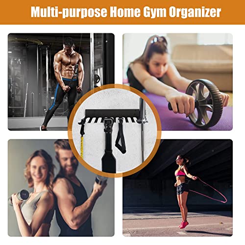 Tamisom Multi-Purpose Storage Rack Resistance Bands Rack Gym Storage Rack Fitness Bands Rack Heavy Duty Rack for Resistance Bands, Straps, Jump Ropes, Foam Rollers, Chains, Weight Belts, Tools (M-17) - Image 3