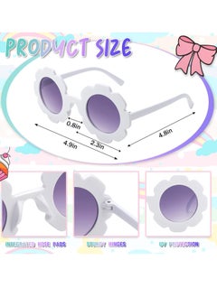 Excefore Girls Handbag Set, Cute Girls' Shoulder Bags with Adjustable Chain, Children's Purse and Kids Sunglasses, Gifts Kids Purse Birthday Presents for 3 4 5 6 Years Old Girls (White)  - Image 3