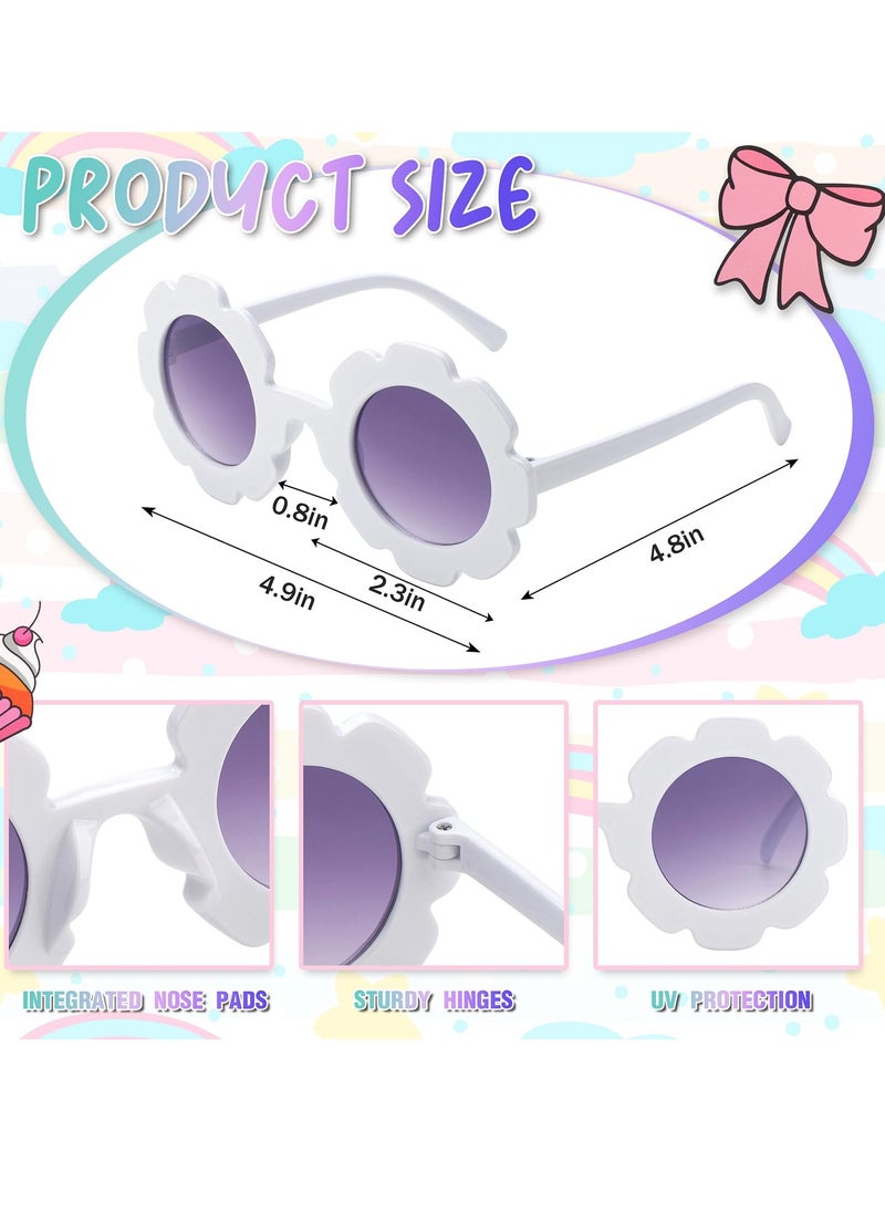 Excefore Girls Handbag Set, Cute Girls' Shoulder Bags with Adjustable Chain, Children's Purse and Kids Sunglasses, Gifts Kids Purse Birthday Presents for 3 4 5 6 Years Old Girls (White)  - Image 3