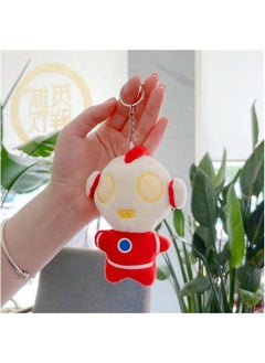 Mini Plush Toy Doll Pendant Wedding Gift Spray Machine Internet Celebrity Bag Toy/plush Doll/doll-Color:Red Ultraman-Height:10-15cm Ordinary Hanging Chain