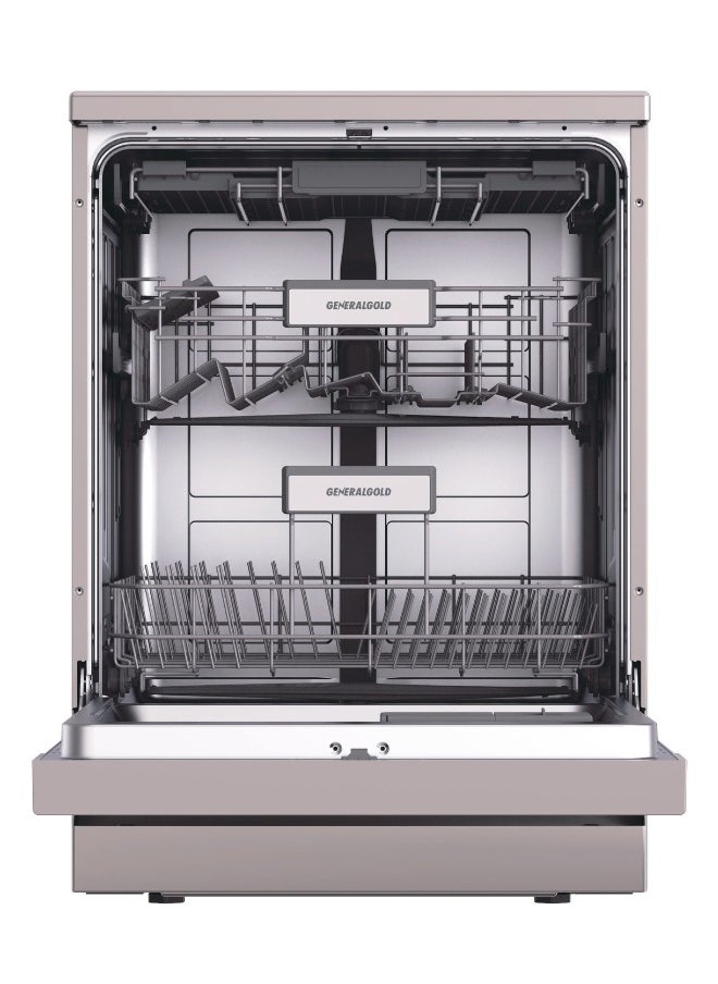 General Gold Dishwasher Machine 14 Place Setting, 8 Programs, 3 Layer Basket, 3 Spray Bars, Aqua stop Technology, Energy Efficient with Easy Lift-Up Design