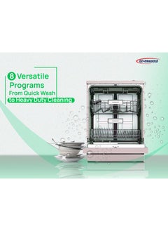 GeneralGold General Gold Dishwasher Machine 14 Place Setting, 8 Programs, 3 Layer Basket, 3 Spray Bars, Aqua stop Technology, Energy Efficient with Easy Lift-Up Design  - Image 4