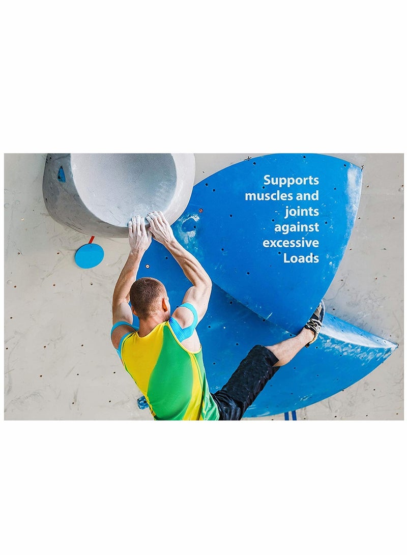 Sports Kinesiology Tape Roll of Elastic Water Resistant Tape for Support & Muscle Recovery Quality Sports Tape Muscle Tape Support Physio TapeKinetic for Knee Shoulder and Elbow 5cm*5m 2 Roll White - Image 3