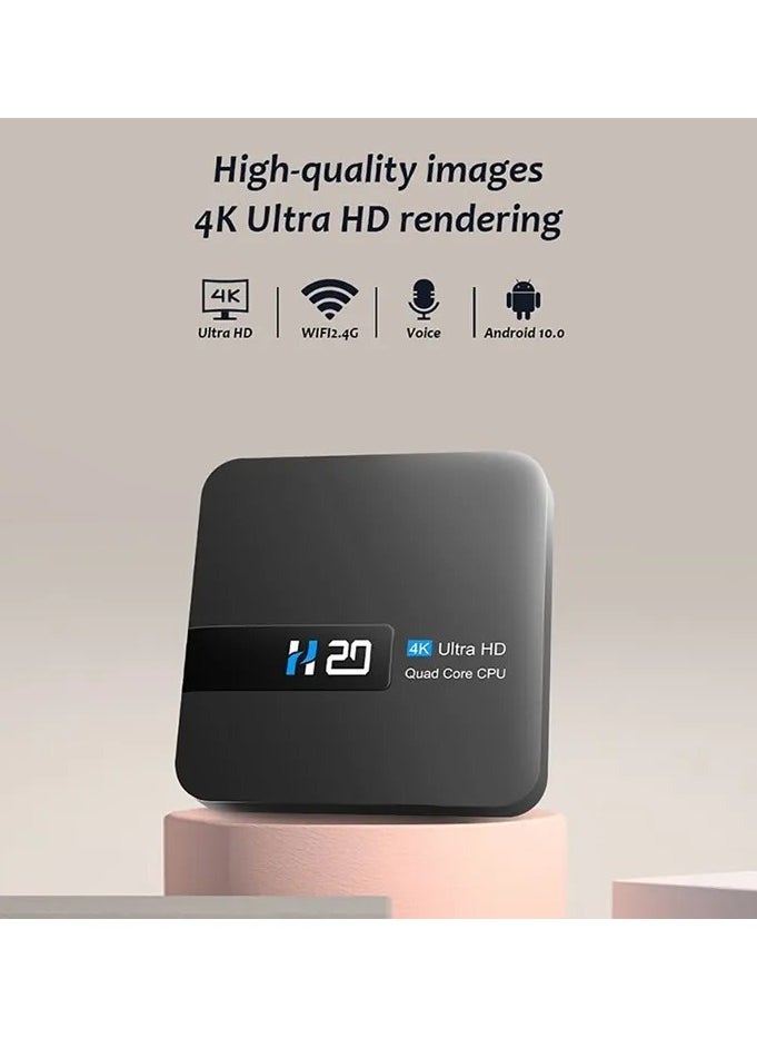 تي في بوكس (رسيفر انترنت) بنظام تشغيل أندرويد 10.0 بدقة كاملة الوضوح 4k