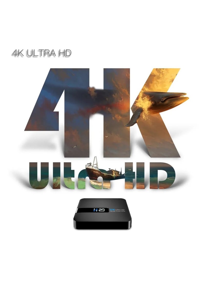تي في بوكس (رسيفر انترنت) بنظام تشغيل أندرويد 10.0 بدقة كاملة الوضوح 4k