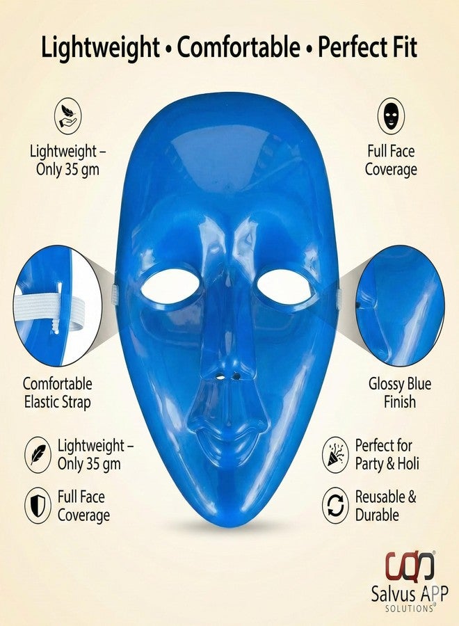 Salvus APP SOLUTIONS Colorful Protection: Holi Face Mask with Elastic - Celebrate Safely in Style with Festive Patterns, Comfortable Fit, and Reusable (Blue) - Image 3