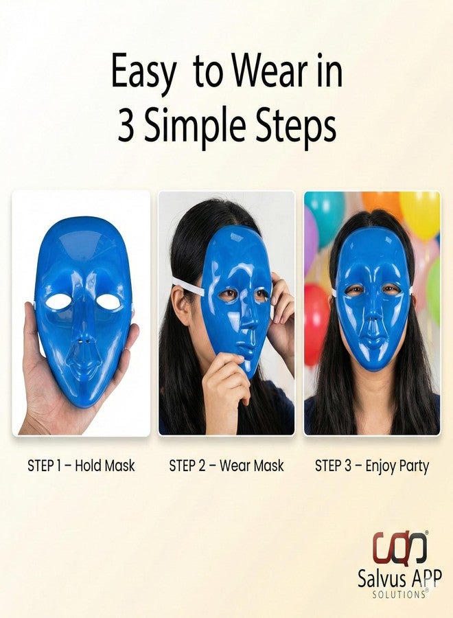 Salvus APP SOLUTIONS Colorful Protection: Holi Face Mask with Elastic - Celebrate Safely in Style with Festive Patterns, Comfortable Fit, and Reusable (Blue) - Image 4