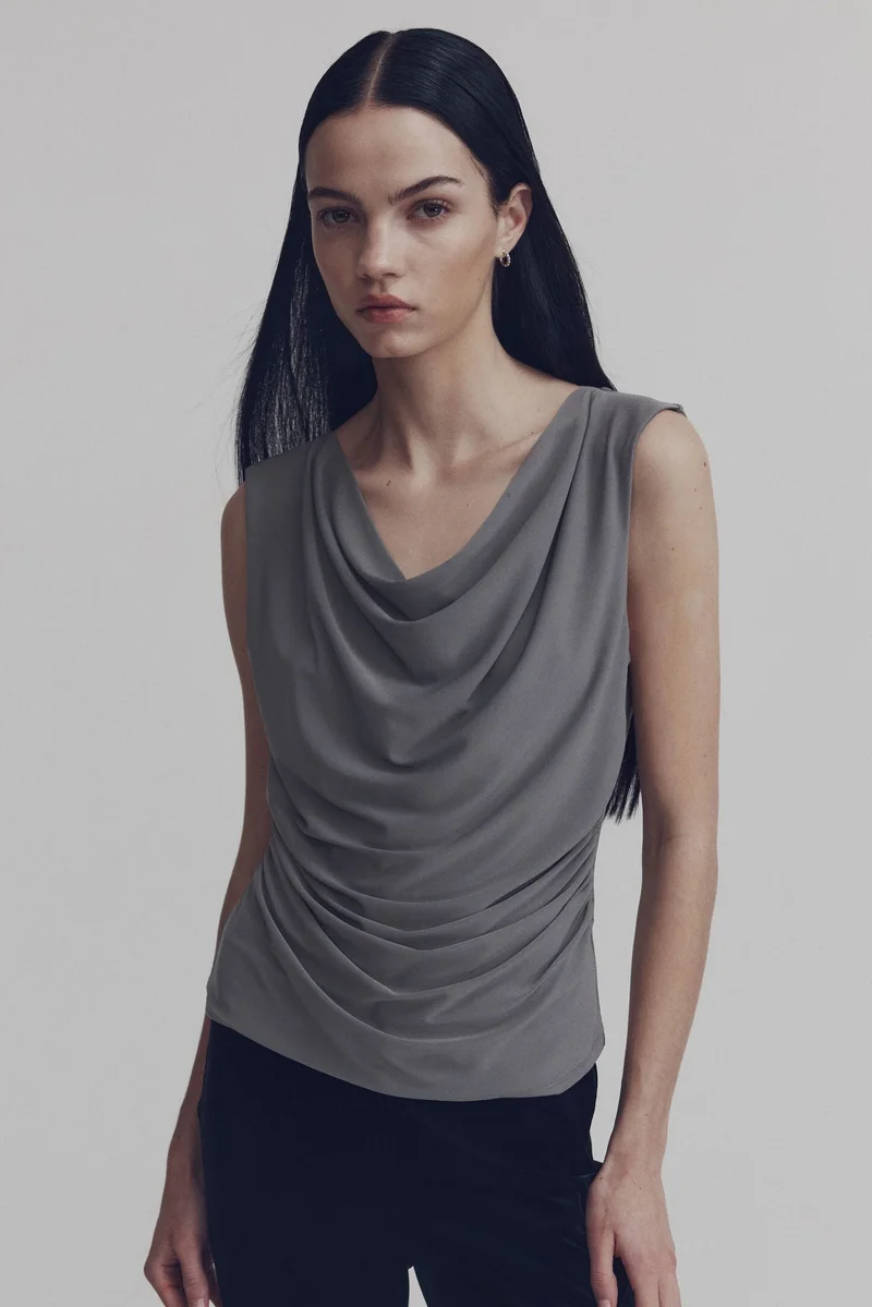 H&M Draped jersey vest top
