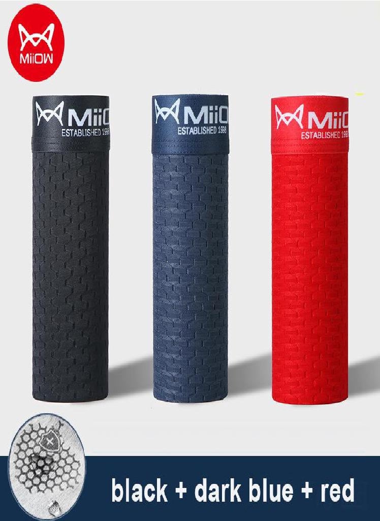 MIIOW - 3Pcs  Mesh Men Boxer Underwear Graphene Antibacterial Male Panties Ice Silk Underpants Breathable  Boxershort - Image 1