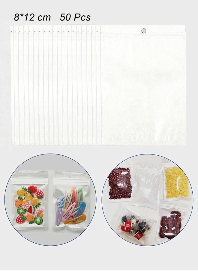 50 Pcs White Resealable Gift Packaging Bag - Image 1