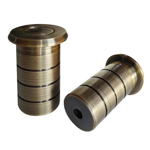 bjsdkff Floor Hole Dust-Proof Cover, Door Bolt Accessories, Safety Sliding Lock Inserts, Spring All Copper Dust-Proof Cover Hardware Cylinder Bolt 2 Pcs - Image 1