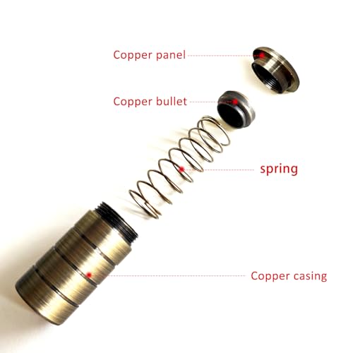 bjsdkff Floor Hole Dust-Proof Cover, Door Bolt Accessories, Safety Sliding Lock Inserts, Spring All Copper Dust-Proof Cover Hardware Cylinder Bolt 2 Pcs - Image 3