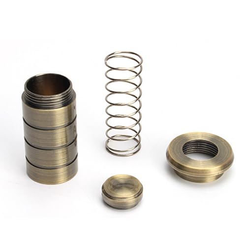 bjsdkff Floor Hole Dust-Proof Cover, Door Bolt Accessories, Safety Sliding Lock Inserts, Spring All Copper Dust-Proof Cover Hardware Cylinder Bolt 2 Pcs - Image 4