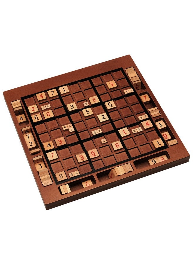 وي جيمز لوحة سودوكو خشبية مع فتحات تخزين بلون متوسط - 11.5 بوصة - Image 1