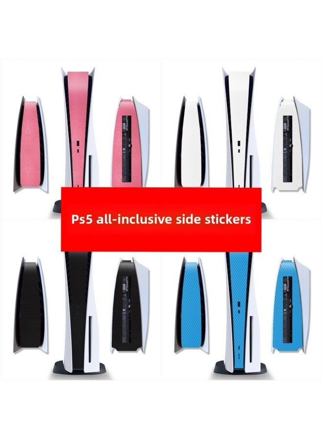 General PS5 Middle Bar All-inclusive Sticker Ps5 Side All-inclusive Film PS5 Middle Carbon Fiber All-inclusive Sticker-Color:PS5SDQB-frosted Green Leather Stickers  - Image 2