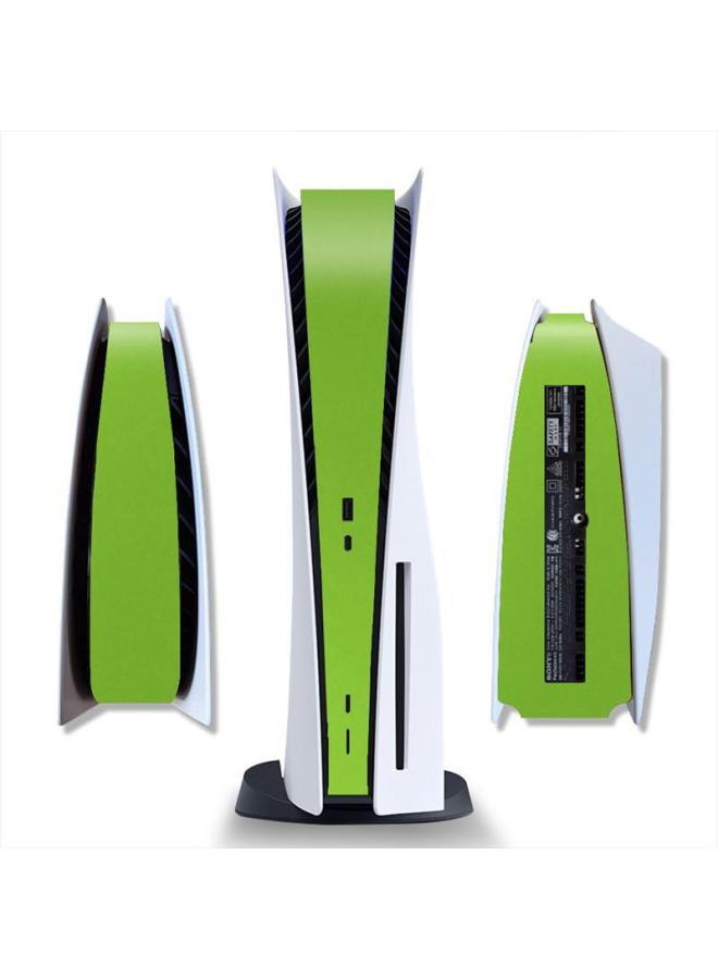 General PS5 Middle Bar All-inclusive Sticker Ps5 Side All-inclusive Film PS5 Middle Carbon Fiber All-inclusive Sticker-Color:PS5SDQB-frosted Green Leather Stickers  - Image 1