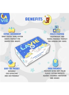 La Vie BabyCare La Vie Baby Dry Sheets Extra Absorbent Quick Dry Sheet for New Born Babies Bed Protector Mattress Reusable Waterproof Baby Cot Sheet for Toddler Infant Pebble Grey 70cm x 100cm  - Image 3