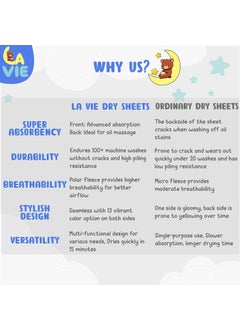 La Vie BabyCare La Vie Baby Dry Sheets Extra Absorbent Quick Dry Sheet for New Born Babies Bed Protector Mattress Reusable Waterproof Baby Cot Sheet for Toddler Infant Pebble Grey 70cm x 100cm  - Image 5