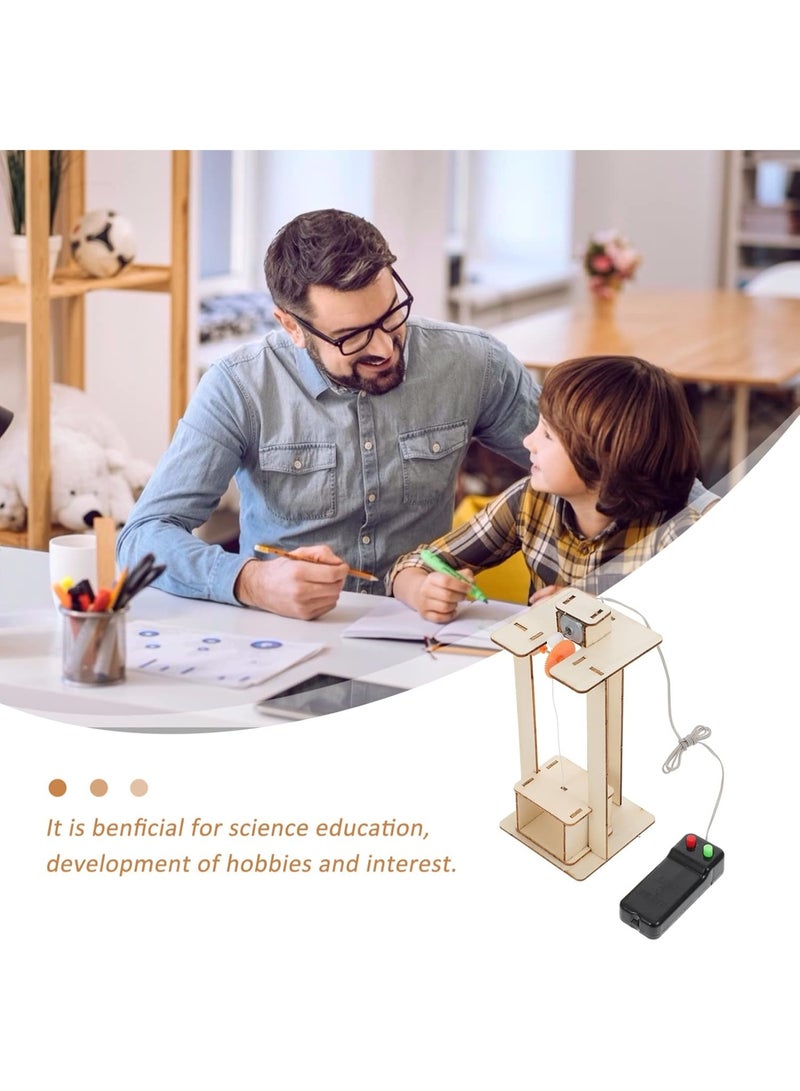 Wooden Elevator Kids Stem Projects，Scientific Experiment Manual DIY Crafts Lifts Model Kit Education Learning Toy Kids DIY Elevator Set for Children Kids Age 8-12  - Image 5