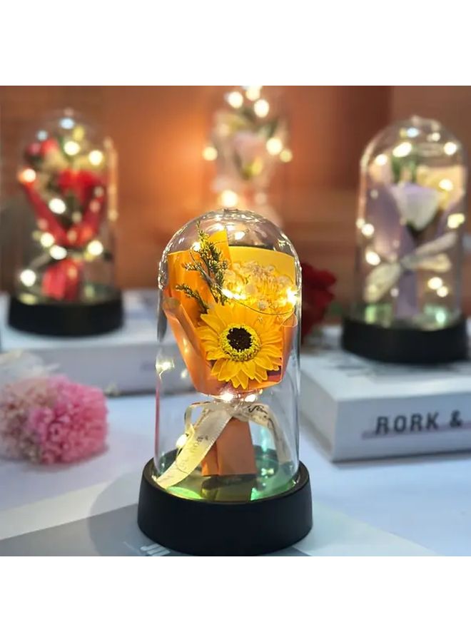 Red Rose Eternal Flower Bouquet Gift For Mother Wife Birthday Anniversary - Image 2