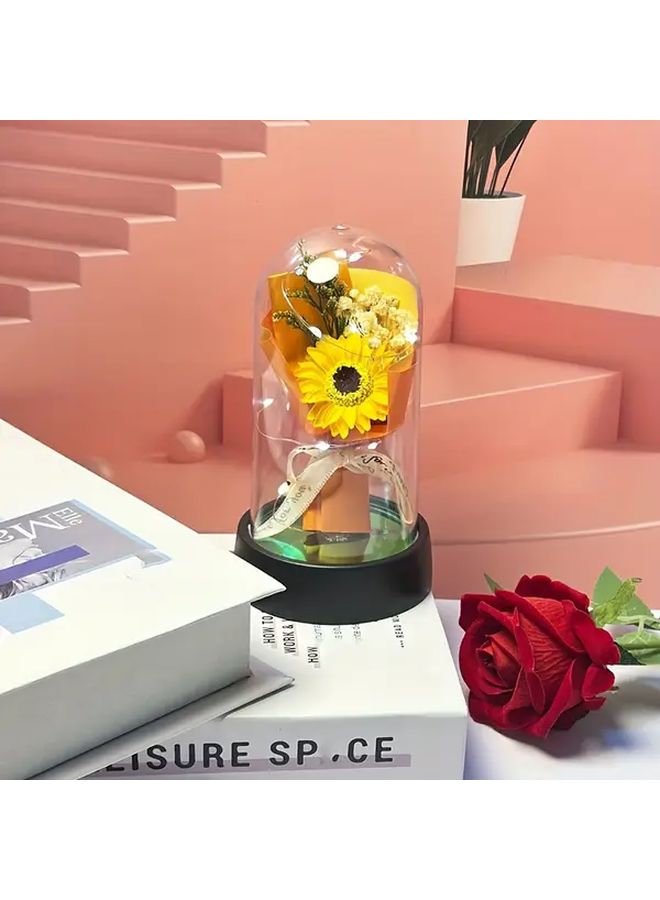 Red Rose Eternal Flower Bouquet Gift For Mother Wife Birthday Anniversary - Image 3