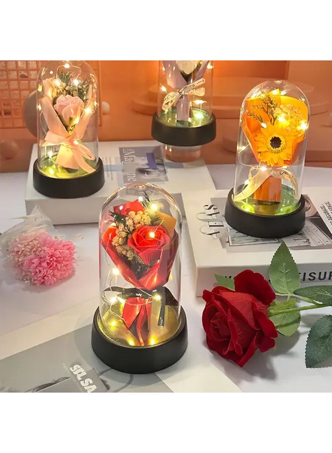 Red Rose Eternal Flower Bouquet Gift For Mother Wife Birthday Anniversary - Image 5