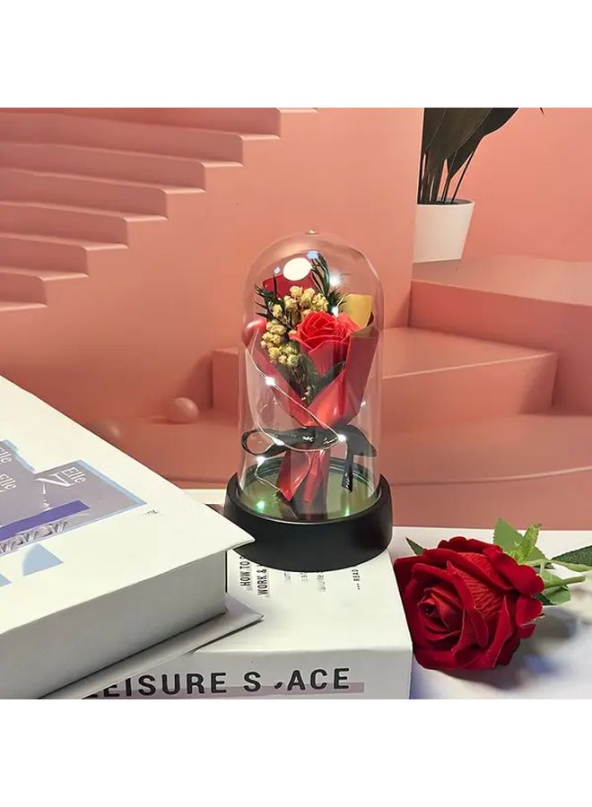 Red Rose Eternal Flower Bouquet Gift For Mother Wife Birthday Anniversary - Image 1