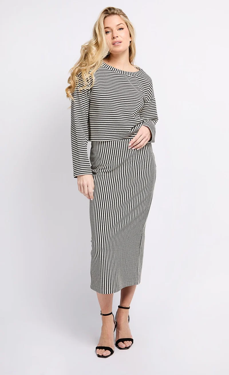 Stripe Midaxi Skirt