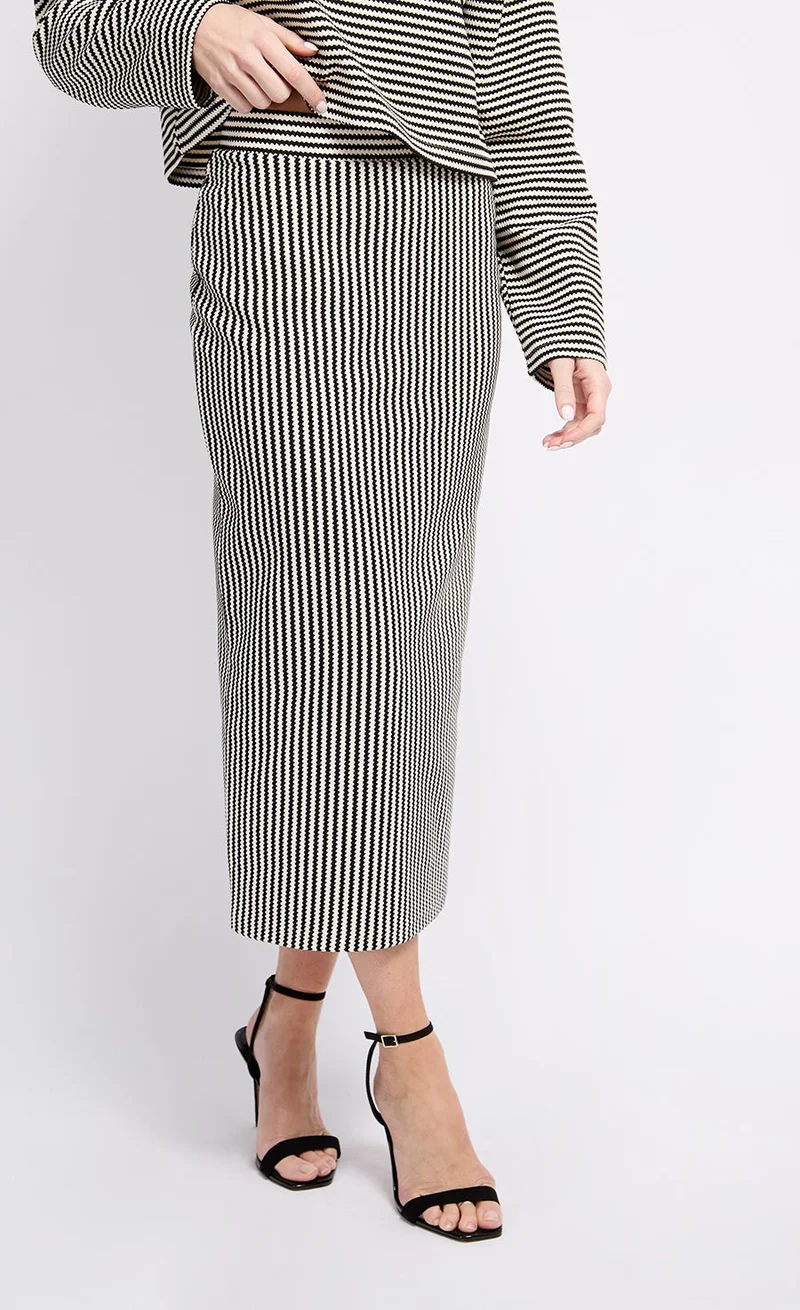 Little Mistress Stripe Midaxi Skirt