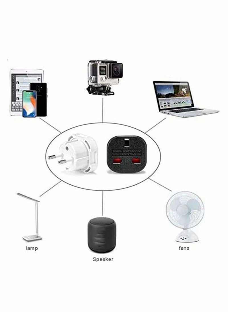 SYOSI UK To EU AC Travel Plug Adapter Travel Plug Adapter  - Image 2