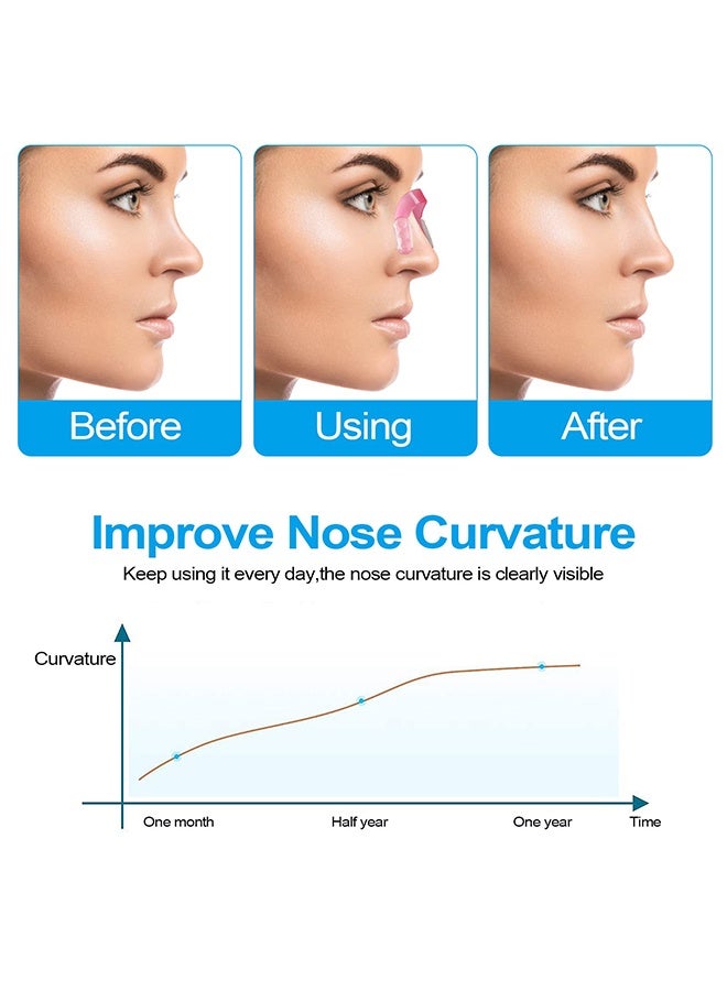 2 Pack Pink Soft Silicone Nose Shaper for Wide Noses Pain Free Nose Straightener Corrector Shrinker Nose Clip for Women Men Girls Daily Use - Image 3