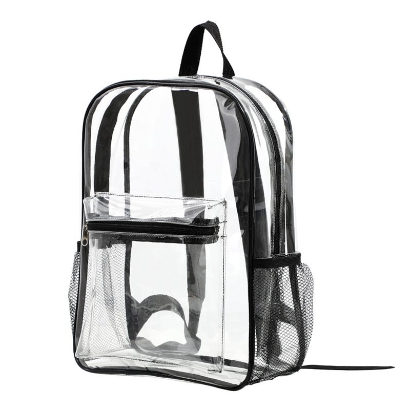 PVC Waterproof School Backpack for 12-Inch Laptop, Solid Color - Image 1