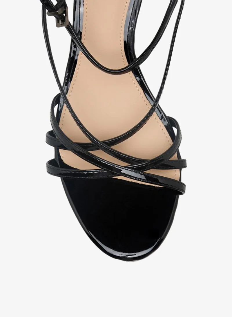 Flora Bella By Shoexpress BLACK Women Buckle Closure Strap Sandals for Women | Best Price UAE