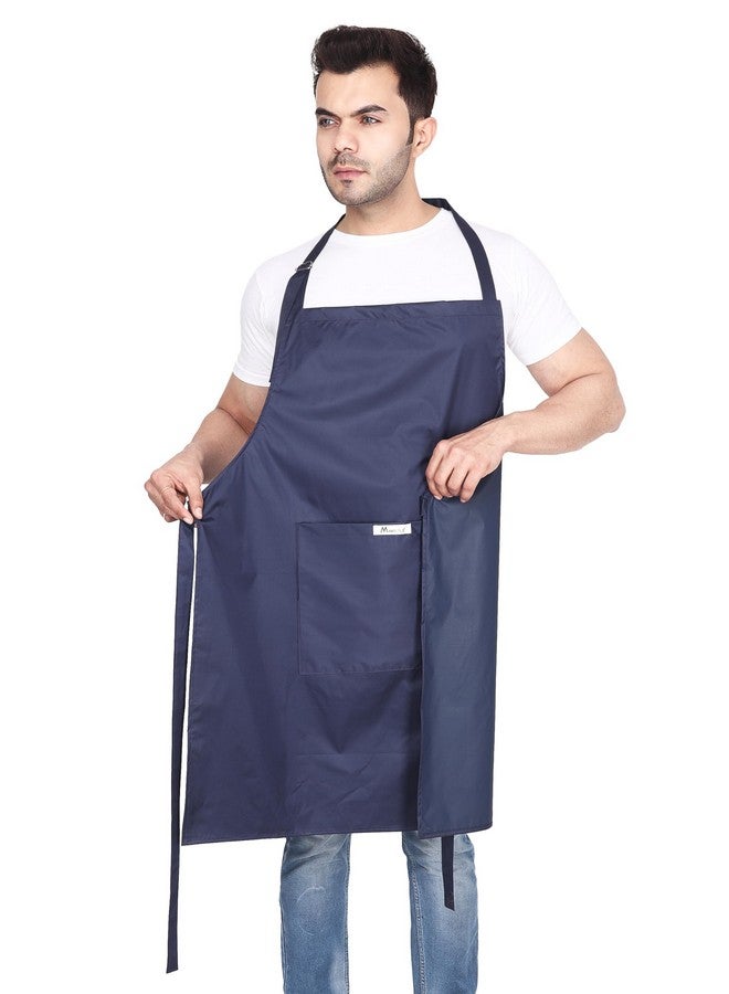 MAKSTILE مئزر مائي MAKSTILE للمطبخ، غسل الصحون، الطهي، تربية الكلاب، البستنة، غسل السيارات، المختبر، المطعم والاستخدام الصناعي | للجنسين | اللون - أزرق داكن وبيج | عبوة من 2 - Image 5