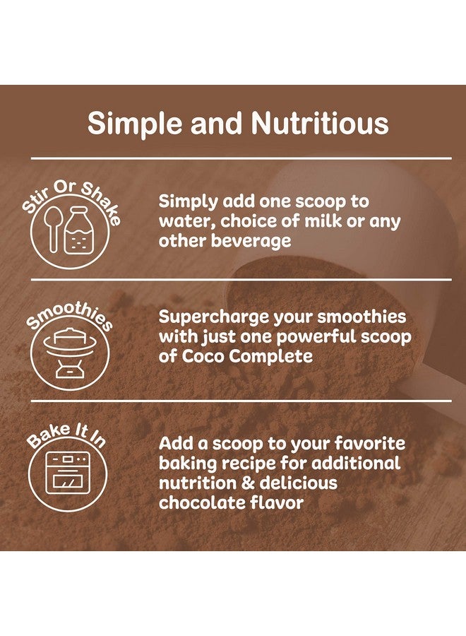 نيو فايتالتي Coco Complete من New Vitality - مكمل غذائي فائق لتعزيز الجهاز المناعي والتمثيل الغذائي، ودعم الطاقة، وخالي من السكر، ومسحوق الكاكاو الحقيقي ومستخلص الشاي الأخضر، بنكهة الشوكولاتة، 30 وجبة - Image 5