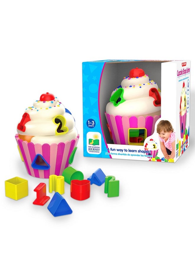 ذا ليرننغ جورني رحلة التعلم - التعلم المبكر - لعبة فرز أشكال الكب كيك - لعبة فرز الأشكال للأطفال الصغار من عمر 12 شهرًا فما فوق - ألعاب حائزة على جوائز - Image 1
