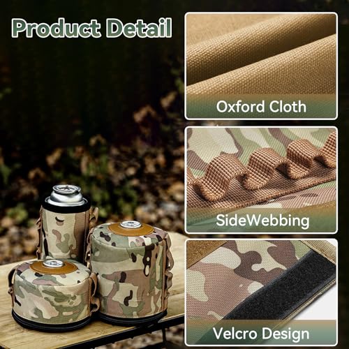 plplaaoo Fuel Cylinder Storage BagButane Fuel Tank Cover Mini Thermal Insulation Fuel Cylinder Storage Bag Easy to Carry Tank Accessories for Outdoor Camping Cooking Supplies BBQLong - Image 3