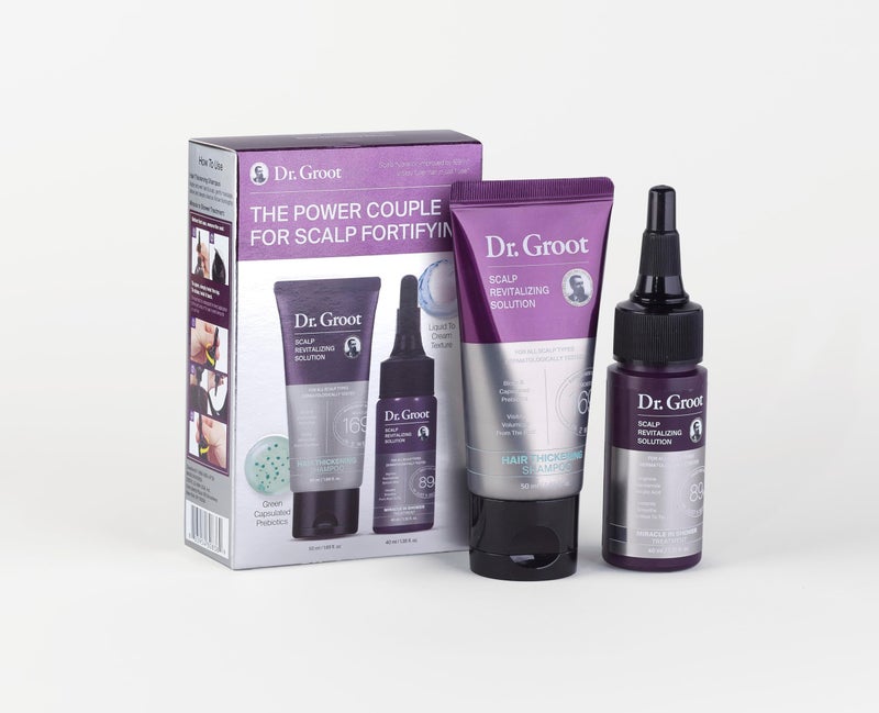 Dr.Groot Dr. Groot Scalp Revitalizing Solution Travel Set for Hair Loss, Korean Hair Care, Hair Thickening Shampoo u0026 Miracle in Shower Treatment, TSA Approved, 5 Seconds to Smooth Hair, Rosemary Oil - Image 1