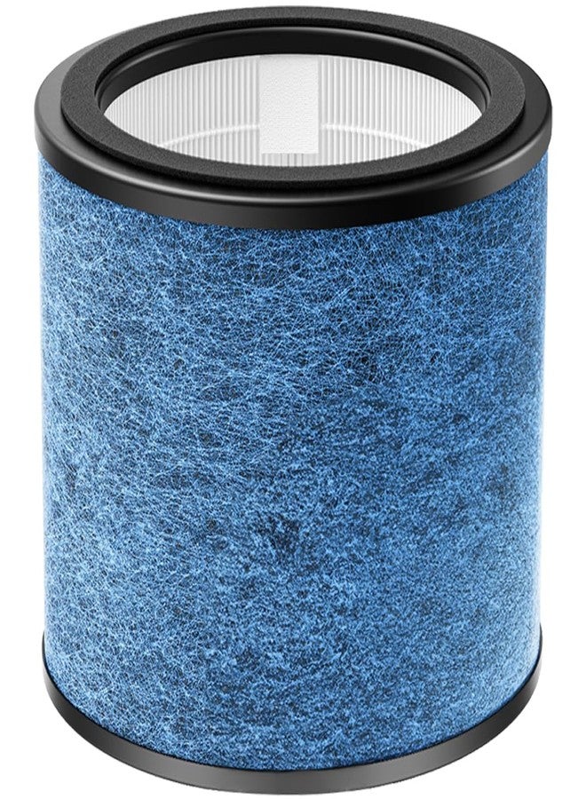 Fette Filter - HP070 Replacement Filter Compatible with Shark HP072/ HP071BRN Air Purifier, H13 True HEPA & Activated Carbon Blue. Pack of 1 - Image 1