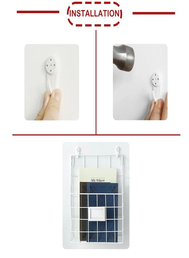 Rixoxo Hanging Wall File Rack 1Pack Office Hanging Magazine Rack Metal Mail Organizer Wire Basket Wall Mount Magazine Folder Wall Mounted File Organizer Holder for Office Home Work Organizing Display Files - Image 4