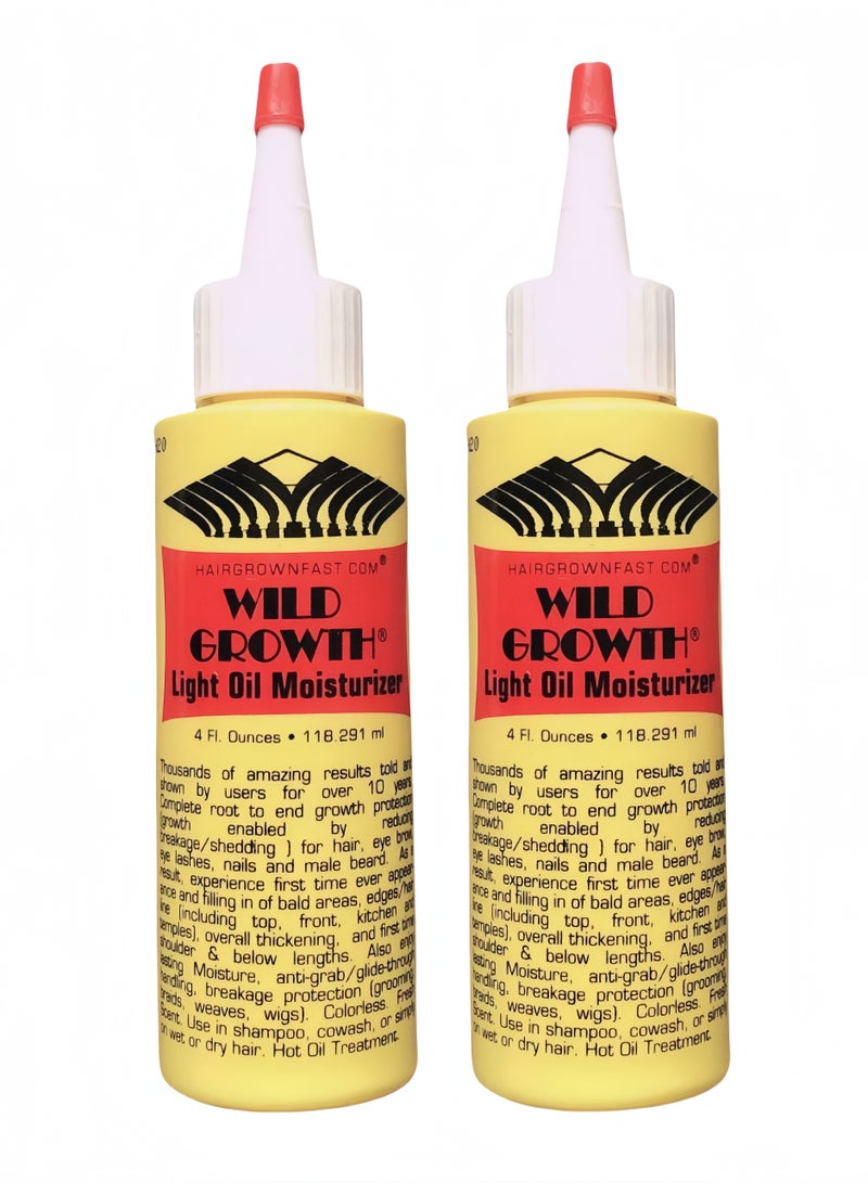 Wild Growth 2 Bottles Hair Care Oil, 4 Fl Oz